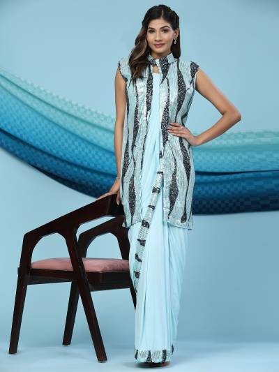 D.NO. 10523A TO 10523D BY AMOHA NET FABRIC SAREES WHOLESALER IN INDIA